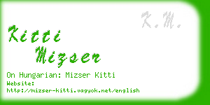 kitti mizser business card